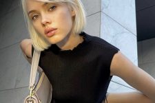 a beautiful icy blonde boy bob with a a side bang is a lovely idea with a girlish feel