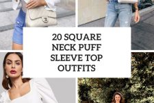 20 Looks With Square Neckline Puff Sleeved Blouses And Tops