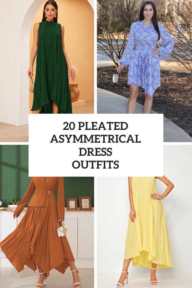 Outfit Ideas With Pleated Asymmetrical Dresses