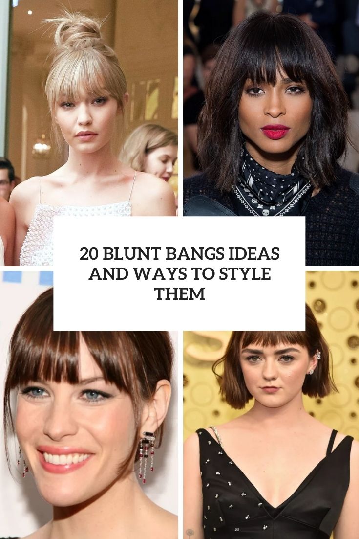 20 Blunt Bangs Ideas And Ways To Style Them