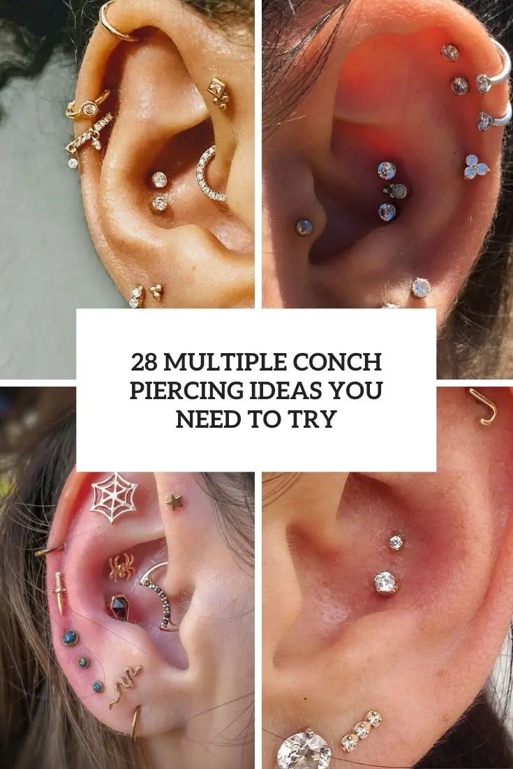 multiple conch piercing ideas you need to try cover