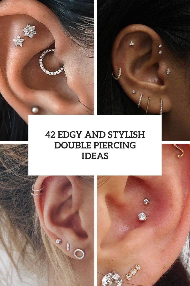 edgy and stylish double piercing ideas cover