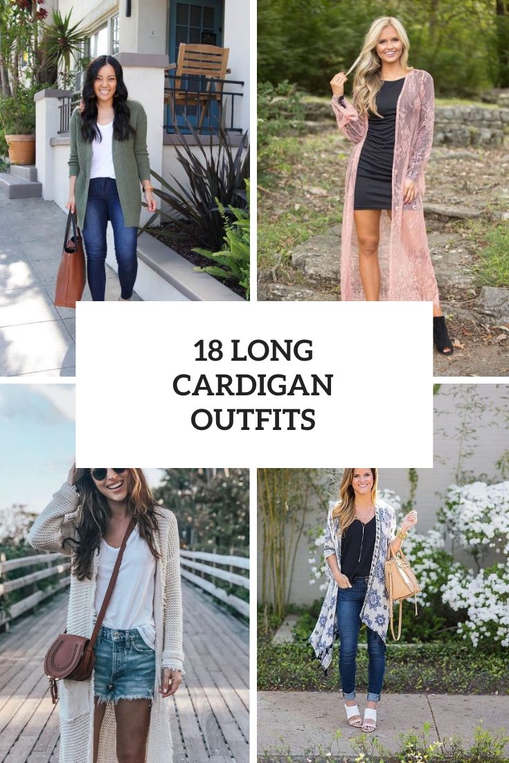 18 Women Outfits With Long Cardigans For Summer Days
