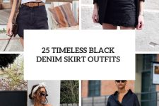 25 timeless black denim skirt outfits cover