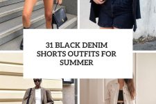31 black denim shorts outfits for summer cover
