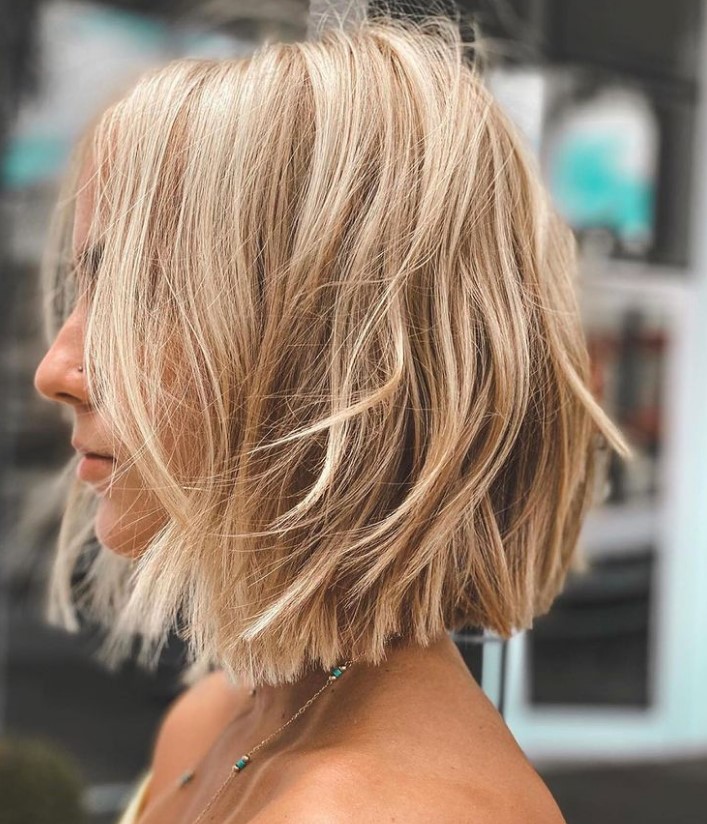 a blonde undercut bob is a lovely idea for thick, unmanageable hair, it will remove some weight