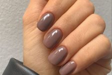 16 a gorgeous cold taupe shade like this one is an amazing idea for the fall, it’s chic, lovely and very fall-inspired