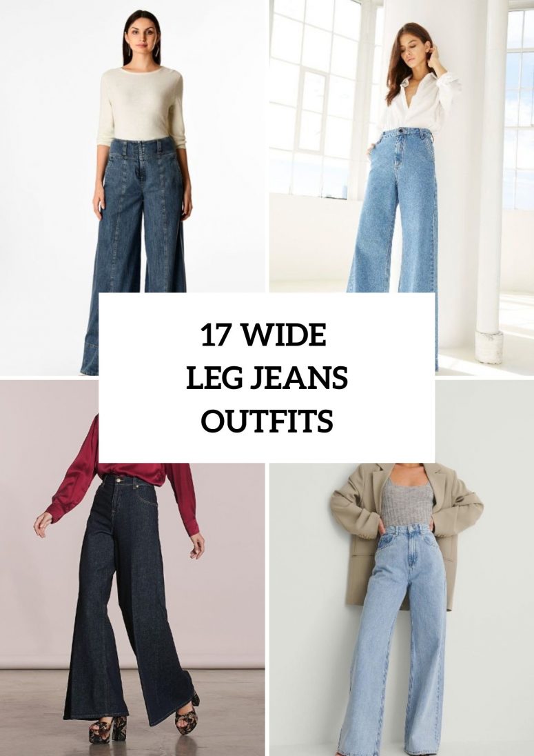 17 Awesome Outfits With Wide Leg Jeans For Fall Days