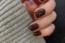 24 such a gorgeous rich brown shade is a fantastic idea for a fall manicure, it will add a lovely and warm touch to your outfits