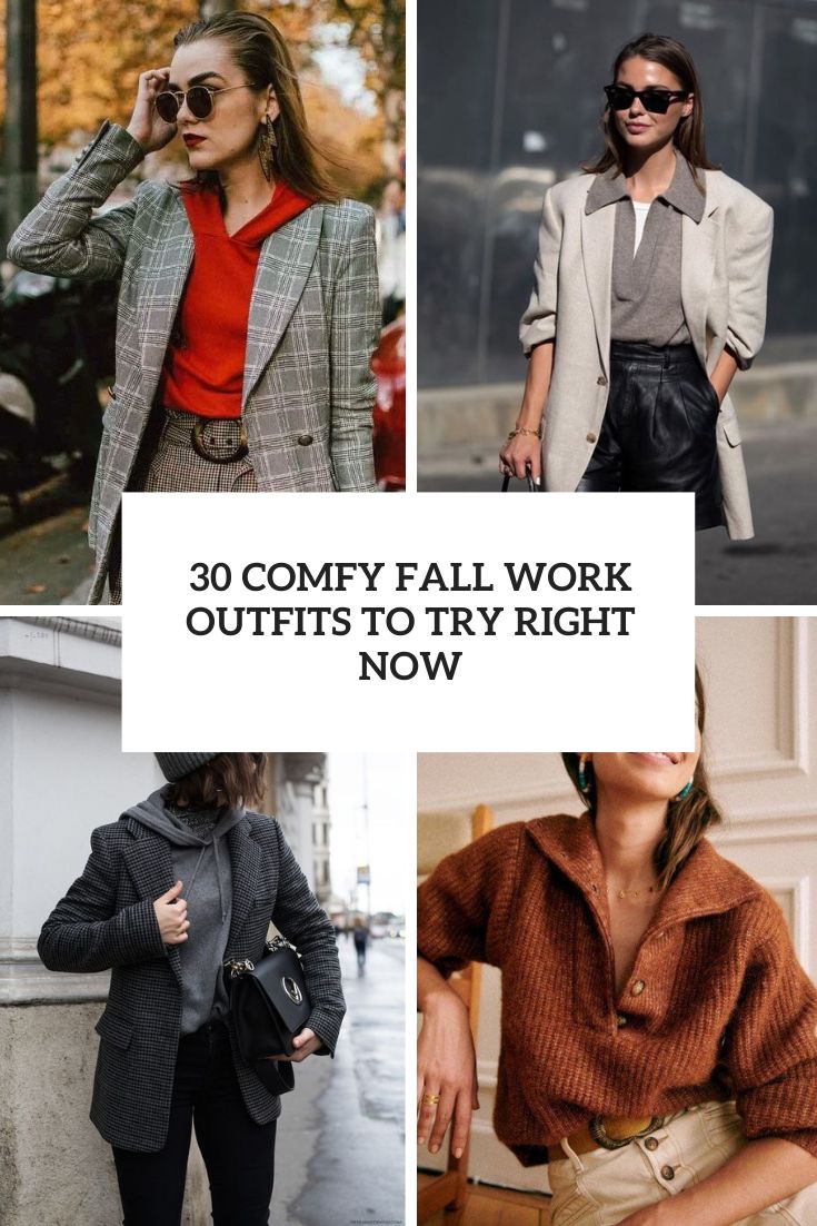 comfy fall work outfits to try right now cover