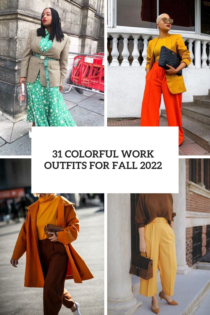 31 Colorful Work Outfits For Fall 2022