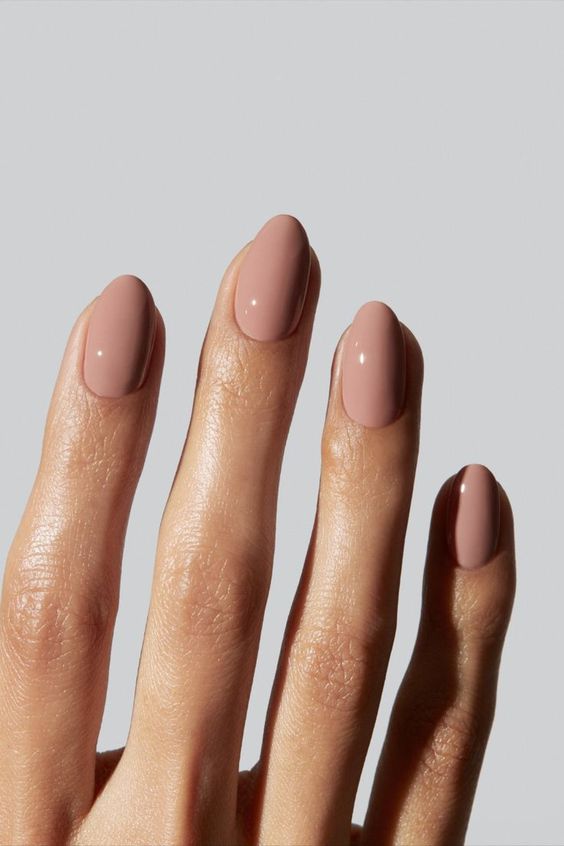 dusty pink nails are always a good idea, they look chic and beautiful with any outfit and match a lot of rings you may be wearing