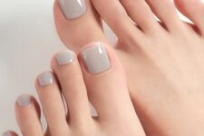 03 a pretty grey pedicure is a timeless idea that matches any looks and is great for any season