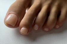 04 a nude pedicure is a very chic idea that is unseen and lovely, you can rock it anytime and it will always look chic