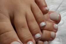 06 a nude milky shade pedicure is a lovely idea for every season and they look stylish and beautiful with any look