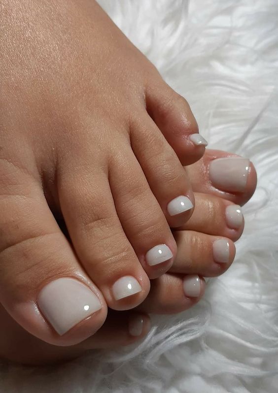 a nude milky shade pedicure is a lovely idea for every season and they look stylish and beautiful with any look