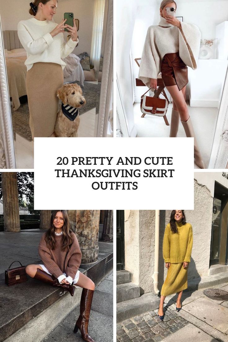20 Pretty And Cute Thanksgiving Skirt Outfits