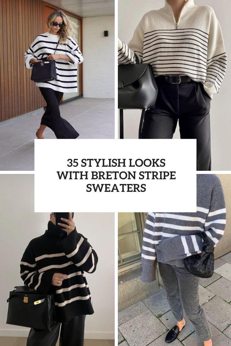 35 Stylish Looks With Breton Stripe Sweaters
