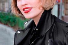 a jaw-length brunette bob with blodne balayage and waves plus bangs is a catchy idea, which looks effortless