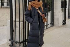 a comfy winter look with a puffer coat