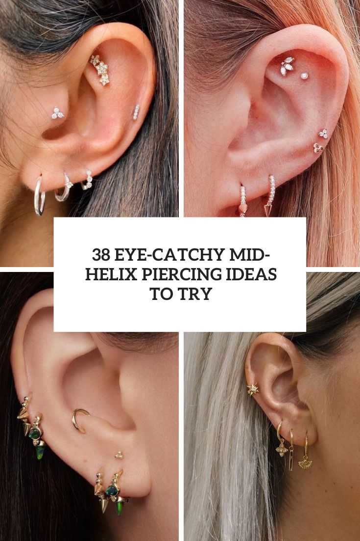 38 Eye-Catchy Mid Helix Piercing Ideas To Try