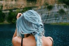 a lovely blue mermaid hairstyle