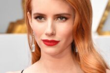 04 Emma Roberts rocking her beautiful copper red tone, with long shiny locks looks just jaw-dropping