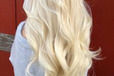 08 long Barbie blonde locks with waves look amazing and make your look softer and more girlish