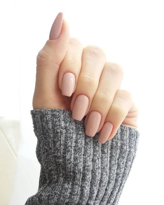 matte nude nails will never go out of style as with a matte top they look even calmer and cooler