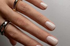 10 beautiful and clean milky nails like these ones are a gorgoeus idea that always works