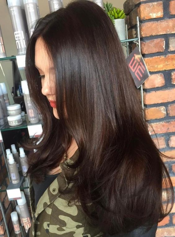 beautiful long brunette hair with a touch of shine is always a good idea, not only this year