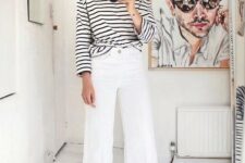 a lovely look with flare jeans