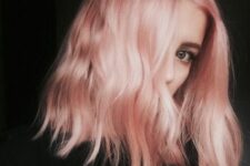 15 shoulder-length wavy peachy rose hair with slight waves is a lovely idea for this spring