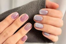 30 lilac and mauve velvet nails are a great idea to rock them – mismatching nail colors are amazing for wearing