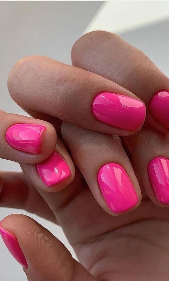 hot pink nails are right what you need for a fantastic and extra bold accent to your outfits