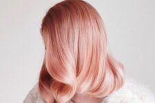 a lovely long bob pastel hairstyle