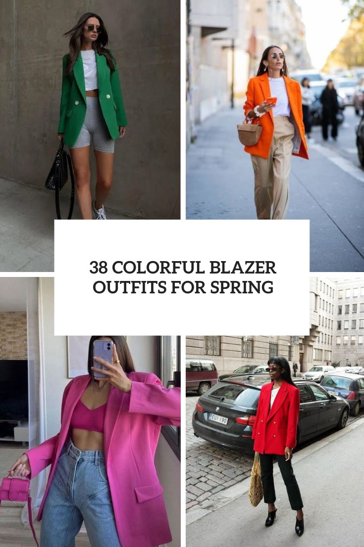 38 Colorful Blazer Outfits For Spring