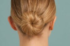 02 a ballerina bun is a perfect solution suitable for all ages, it can be higher or lower and it looks neat and cool