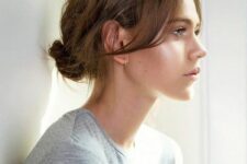 15 an easy and fast messy low bun with a messy volume on top is a cool idea for a bad hair day