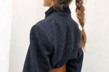 18 a braided high ponytail is a good idea both for fresh and unwashed hair that doesn’t stay in place