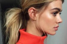 24 a messy and textural low ponytail with a messy volume on top is a cool idea for a bad hair day, to achieve that volume, use dry shampoo
