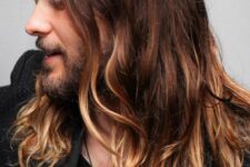 Jared Leto wearing long auburn hair with waves and caramel to blonde ombre looks jaw-dropping