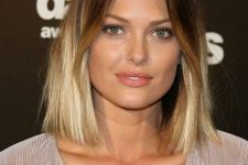 a catchy omrbe long bob from dark brunette to blonde is a fantastic idea, it looks very contrasting