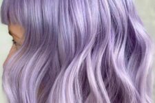 a cute purple ombre bob hairstyle