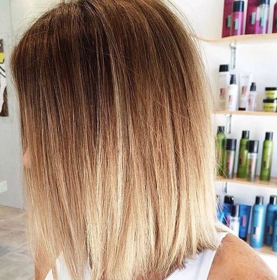 a stylish and textural long bob from brunette to blonde is a stylish way to make your bob bolder