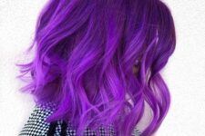 a super bold wavy long bob with an ombre effect is a stylish and cool solution with plenty of color