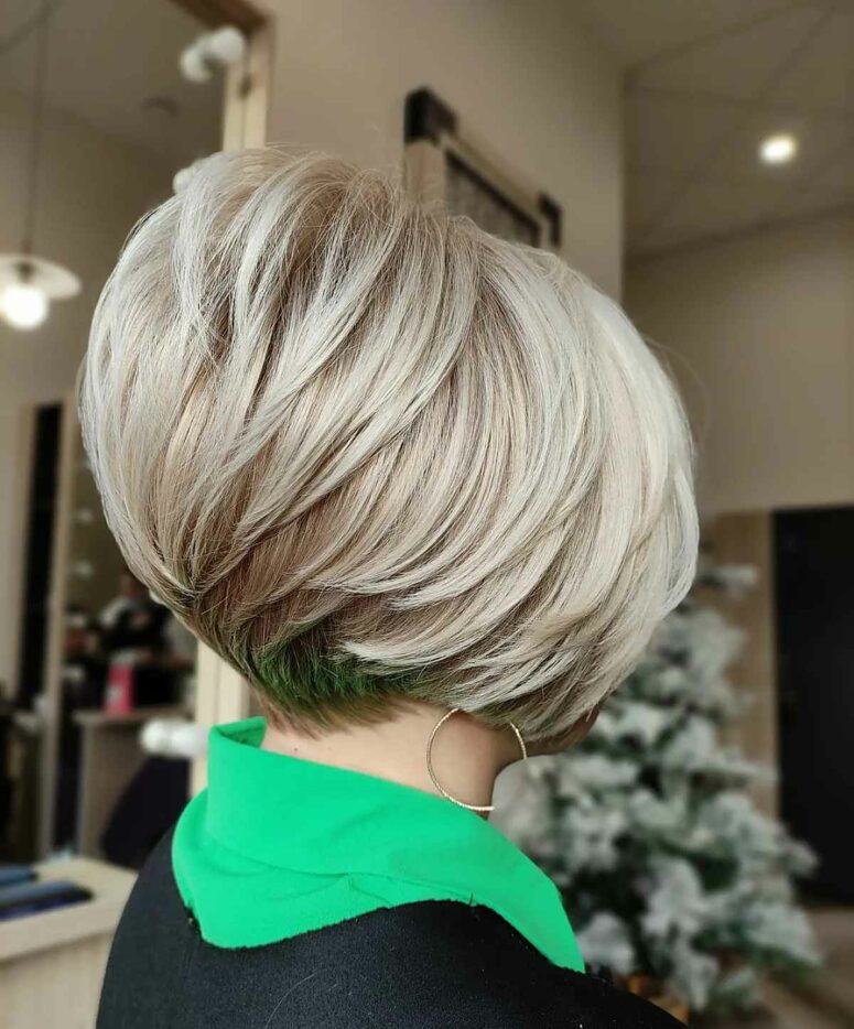 a tapered bob with feathered pieces is an airy idea with texture added to your haircut, pieceness will make the cut more interesting