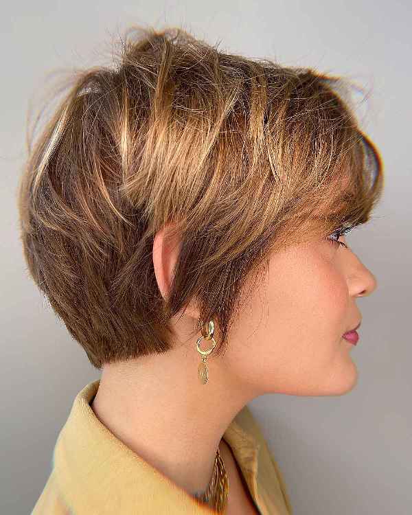 a textured bixie haircut with tapered layers is the best idea of a modern and sassy hairstyle, the length can be customized