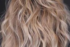 a lovely blonde balayage choppy bob with waves is a lovely idea that looks fresh, messy and effortlessly chic