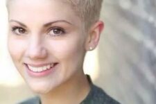 a very short pixie haircut on blonde is a very refreshing idea for any girl